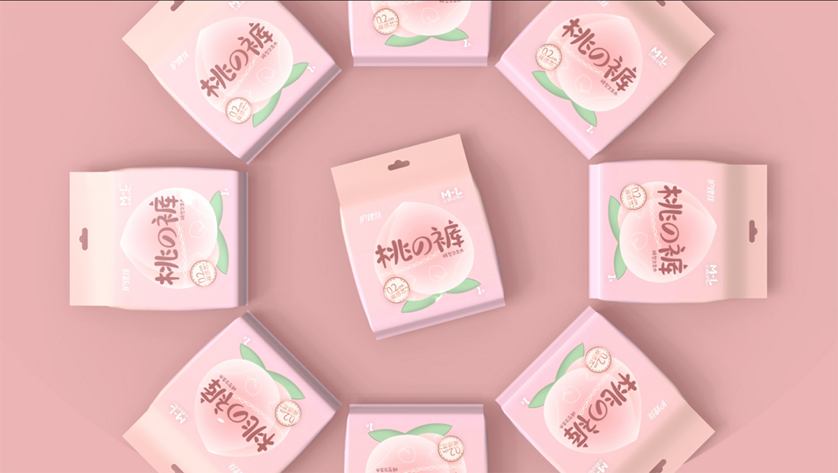 女性衛(wèi)生褲包裝設計,內(nèi)褲包裝設計